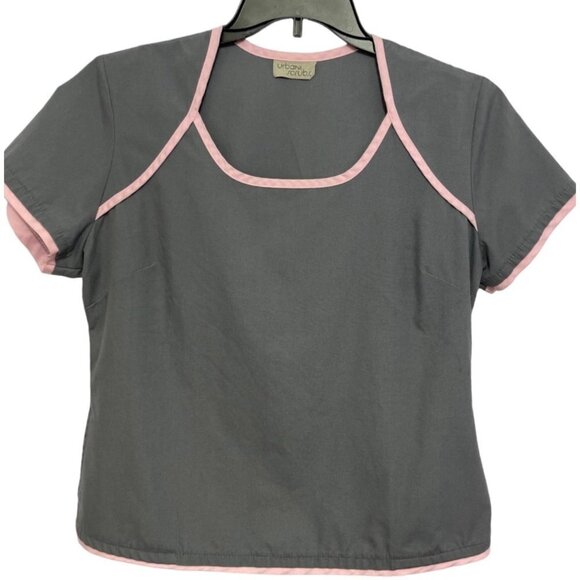 URBANE SCRUBS Short Sleeve Scrub Top Medium (41"42") Grey Nurse Uniforms Medical - Picture 5 of 12